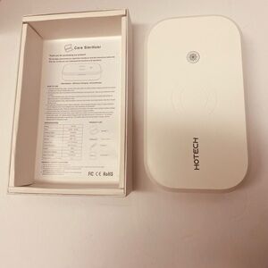 White Wireless Charger and Sterilizer